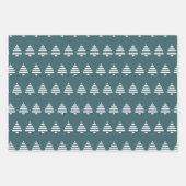 Moderne minieme groene kerstboompijn met prettig k inpakpapier vel (Voorkant)