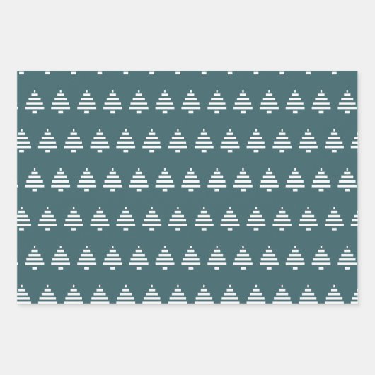 Moderne minieme groene kerstboompijn met prettig k inpakpapier vel (Voorkant)