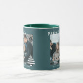 Moderne minieme groene kerstboompijn met prettig k mok (Midden)