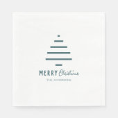 Moderne minieme groene kerstboompijn met prettig k servet (Voorkant)