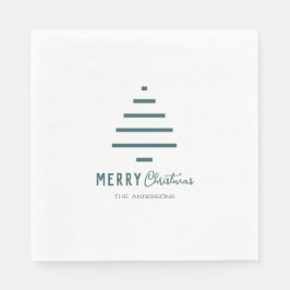 Moderne minieme groene kerstboompijn met prettig k servet