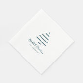 Moderne minieme groene kerstboompijn met prettig k servet (Hoek)