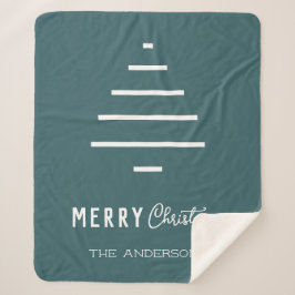 Moderne minieme groene kerstboompijn met prettig k sherpa deken