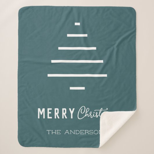 Moderne minieme groene kerstboompijn met prettig k sherpa deken (Voorkant)