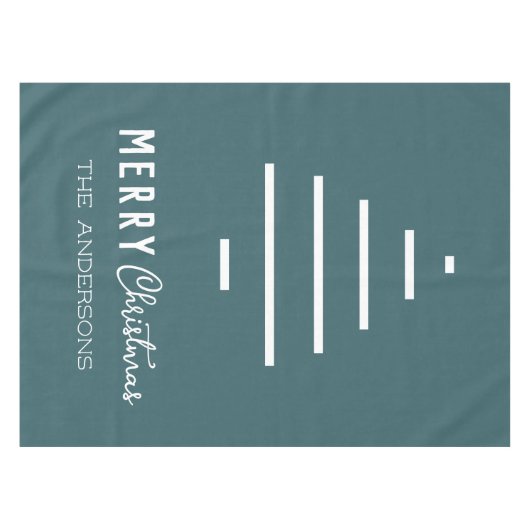 Moderne minieme groene kerstboompijn met prettig k tafelkleed (Voorkant (Horizontaal))