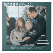 Moderne minieme groene kerstboompijn met prettig k tegeltje (Voorkant)