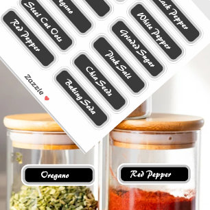 Moderne minieme keuken- en Pantry-opslaglabels Sticker