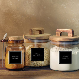 Moderne minieme keuken- en Pantry-opslaglabels Sticker