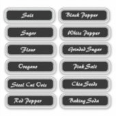 Moderne minieme keuken- en Pantry-opslaglabels Sticker (Voorkant)