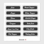Moderne minieme keuken- en Pantry-opslaglabels Sticker (Vel)