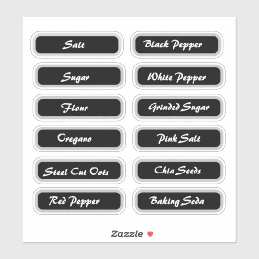 Moderne minieme keuken- en Pantry-opslaglabels Sticker (Vel)