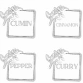 Moderne minieme keukenetiketten voor panteropslag sticker (Voorkant)