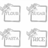 Moderne minieme keukenetiketten voor panteropslag sticker (Voorkant)