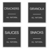 Moderne minieme keukenetiketten voor panteropslag sticker (Voorkant)