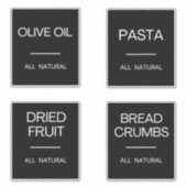 Moderne minieme keukenetiketten voor panteropslag sticker (Voorkant)