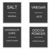 Moderne minieme keukenetiketten voor panteropslag sticker (Voorkant)