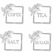 Moderne minieme keukenetiketten voor panteropslag sticker (Voorkant)