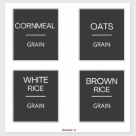 Moderne minieme keukenetiketten voor panteropslag sticker