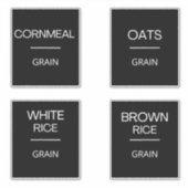 Moderne minieme keukenetiketten voor panteropslag sticker (Voorkant)