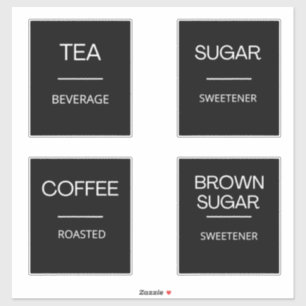 Moderne minieme keukenetiketten voor panteropslag sticker