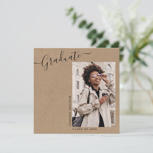 Moderne minieme Kraft 1 foto | AFSTUDEREN Aankondiging (Staand voorkant)