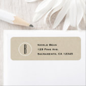 Moderne minieme kraft Rustic Chic Monogram Weddens Etiket (Insitu)