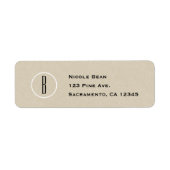 Moderne minieme kraft Rustic Chic Monogram Weddens Etiket (Voorkant)
