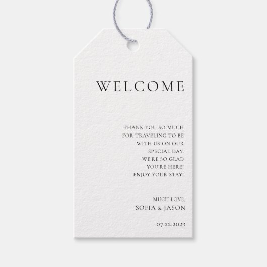 Moderne minieme Labels voor bruiloft Cadeaulabel (Voorkant)