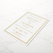 Moderne minieme Lijst Elegant Wedding Folie Uitnodiging (Gedraaid)