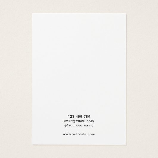 Moderne minieme Logo juwelier Display Kaart (Achterkant)