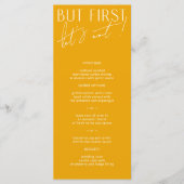 Moderne minieme menu voor donkerbruin rond geel hu (Voorkant)