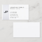 Moderne minieme miniatuur monogram visitekaartje (Voorkant / Achterkant)