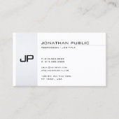 Moderne minieme miniatuur monogram visitekaartje (Voorkant)