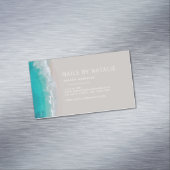 Moderne minieme oceaanstrandtypografie magnetisch visitekaartje (Voorbeeld)