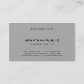 Moderne minieme Sjabloon van het elegante monogram Visitekaartje (Achterkant)