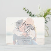 Moderne minieme Typografie van het Manuscript Save The Date (Staand voorkant)