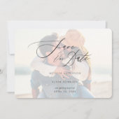 Moderne minieme Typografie van het Manuscript Save The Date (Voorkant)