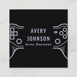 Moderne minieme videogame-meetestesterkool vierkante visitekaartje