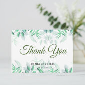 Moderne minieme Waterverf van Griekenland met mini Bedankkaart (Staand voorkant)