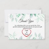 Moderne minieme Waterverf van Griekenland met mini Bedankkaart (Achterkant)