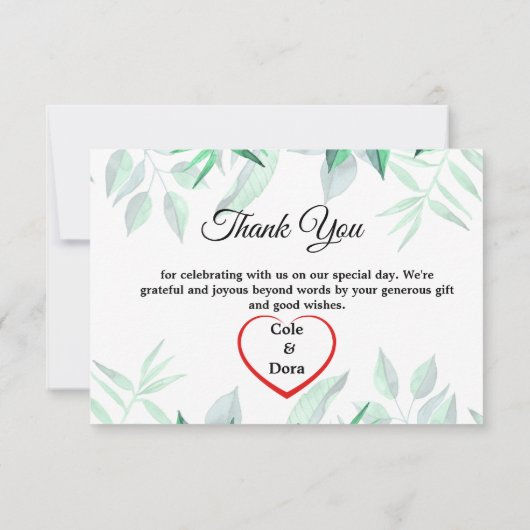 Moderne minieme Waterverf van Griekenland met mini Bedankkaart (Achterkant)