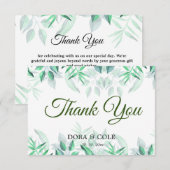 Moderne minieme Waterverf van Griekenland met mini Bedankkaart (Voorkant / Achterkant)