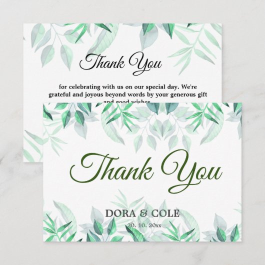 Moderne minieme Waterverf van Griekenland met mini Bedankkaart (Voorkant / Achterkant)