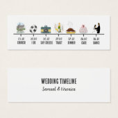 Moderne minikaart voor bruiloft tijdlijn mini visitekaartjes (Voorkant /achterkant)