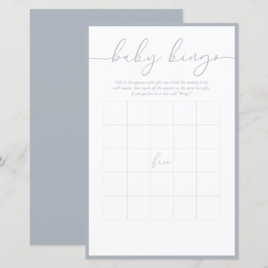 Moderne minima | Baby Bingo Game Kaart (Voorkant / Achterkant)