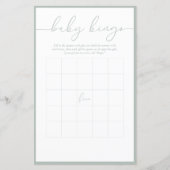 Moderne minima | Baby Bingo Game Kaart (Voorkant)