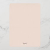 Moderne minima | Blush Roos Gold Wedding Folie Uitnodiging (Achterkant)