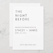 Moderne minima | De nacht voor het eten van de rep Kaart (Voorkant / Achterkant)