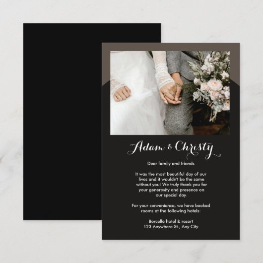 Moderne minima | Details en details van het fotohu Kaart (Voorkant / Achterkant)