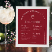 Moderne minima | Drink van de Bride & Groom Signat Poster
